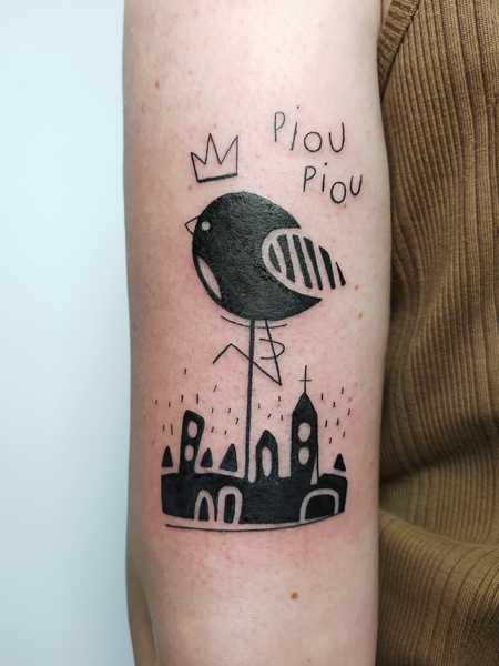 Ce que je tatoue : photographie d'un tatouage d'oiseau