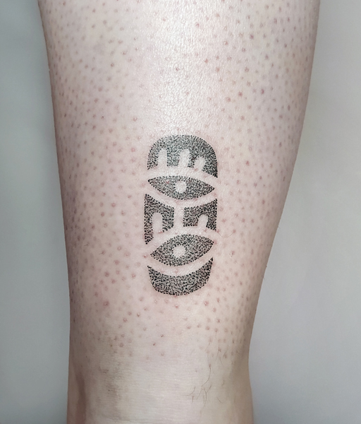Ce que je tatoue : photographie d'un tatouage d'yeux