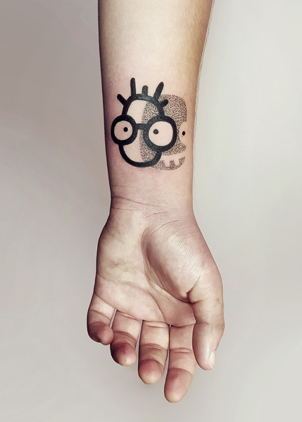 Ce que je tatoue : photographie d'un tatouage street-art