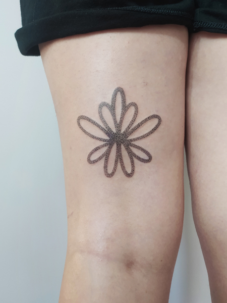 Ce que je tatoue : photographie d'un tatouage en dotwork